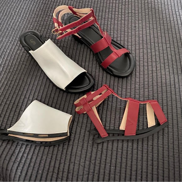 Solely Jane Shoes Interchangeable Leather Dress Sandals By Solely
